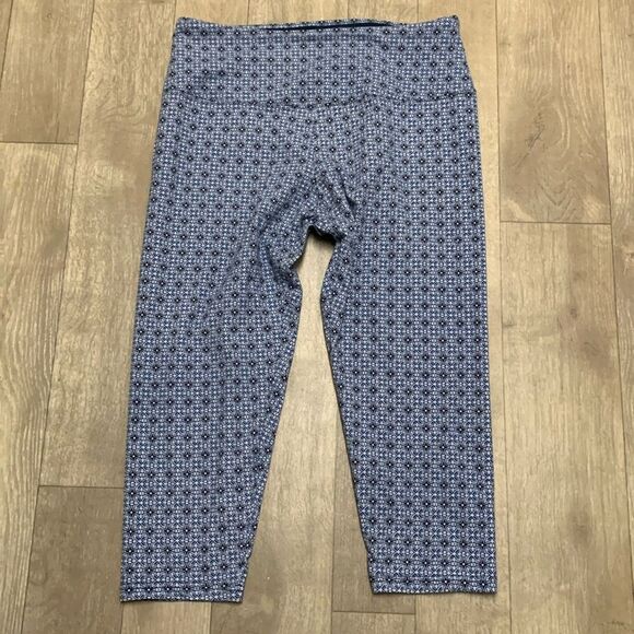 Suave Revolutionary Tommy Control Geometrical Capri High Rise Yoga Gym Leggings - Picture 1 of 5